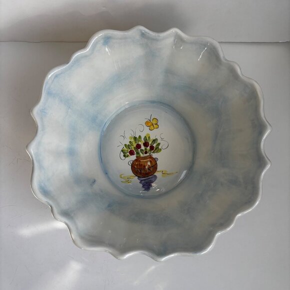Dario Farrucci Ma Maison‎ Large Serving Bowl Hand Painted Tabletops Unlimited - Picture 5 of 9